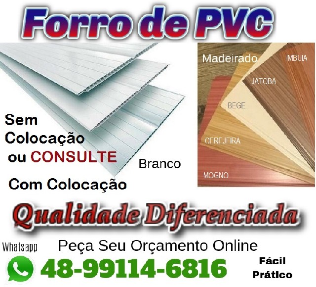 Foto 1 - Forro PVC Com ou Sem Colocação  Gde Florianópolis