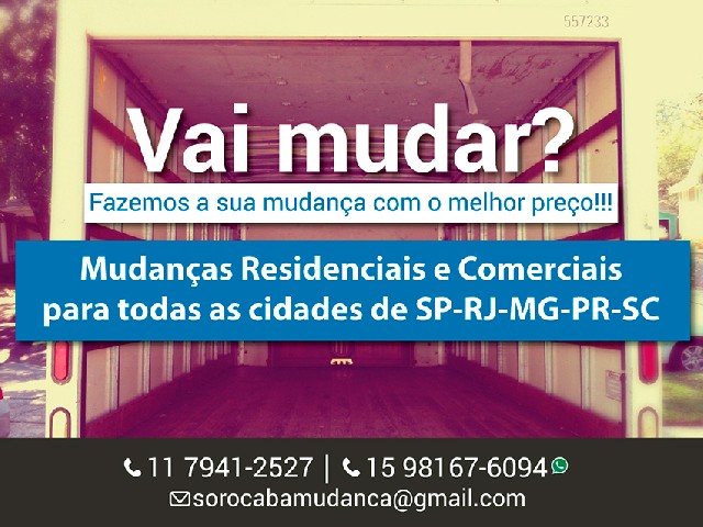 Transportes e mudanças para todo o brasil